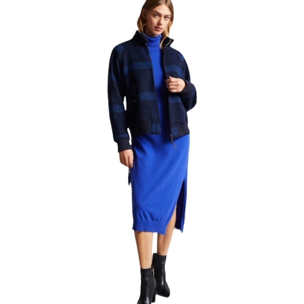 Ted Baker London Women’s Aavvaa Knitted Dress Ruched Side US Size 6 New